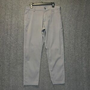 Birddogs Pants Mens 33x28 Gray Performance Chino Golf Broomstick Commute